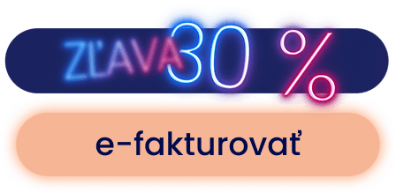 Zľava 30 %, e-fakturovať